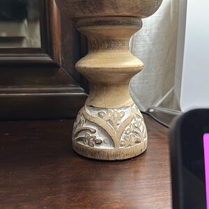 Rustic Wooden Candle Holder